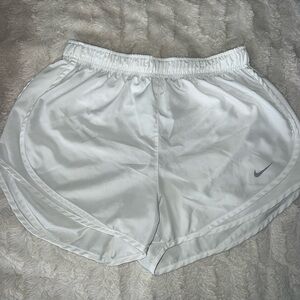 Nike Women's White and Gray Athletic Shorts